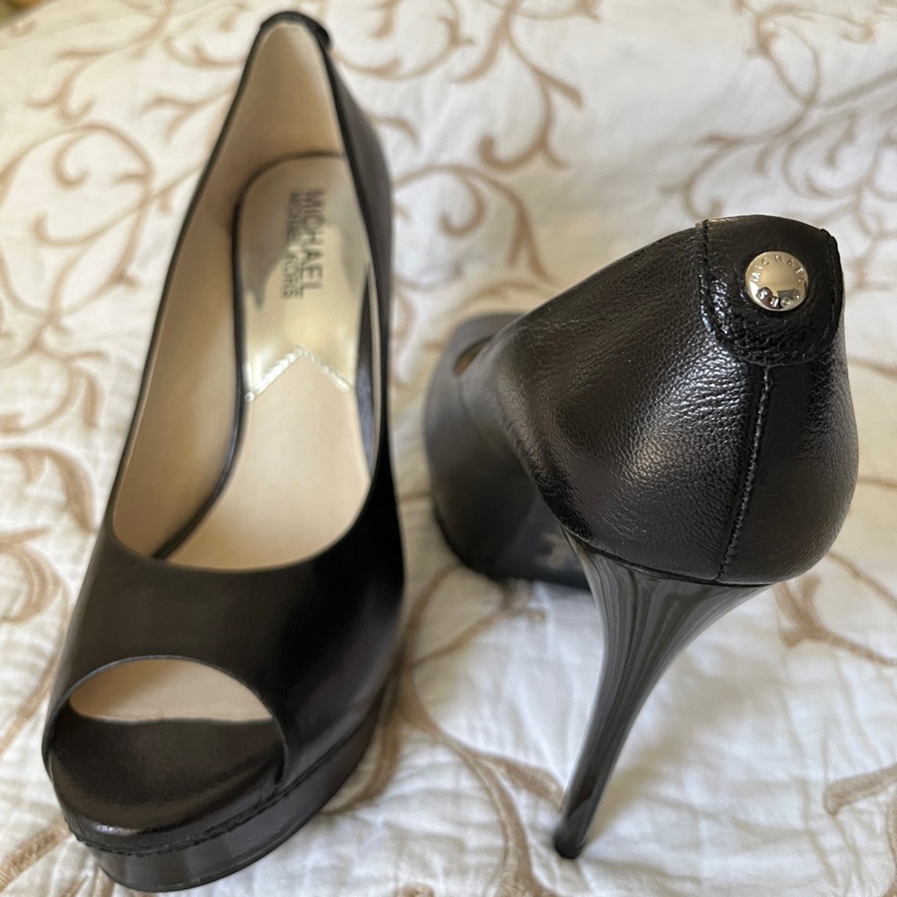 Michael Kors leather open-toe stilettos Size 5